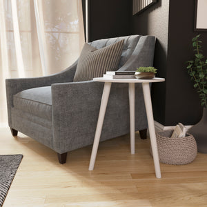 Round Side Table - White