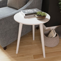 Round Side Table - White