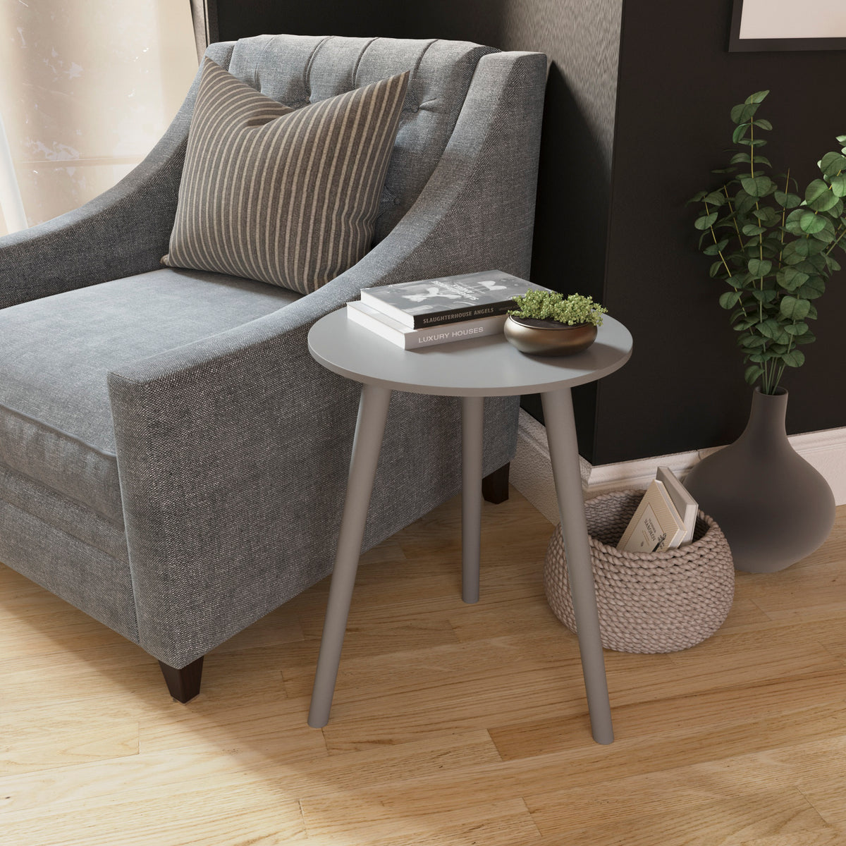 Round Side Table - Grey