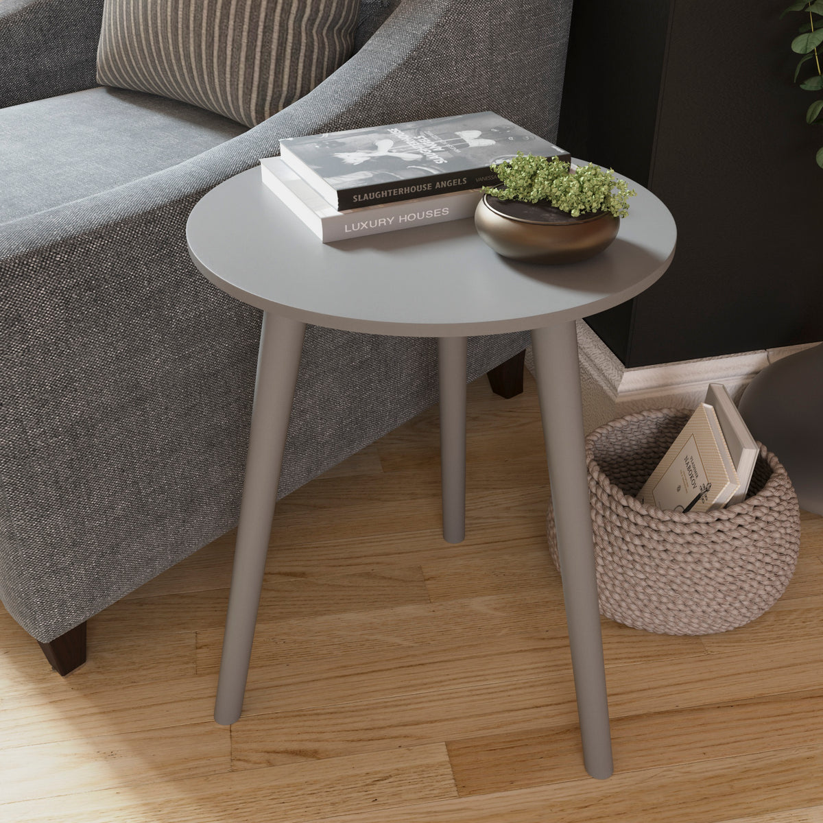 Round Side Table - Grey