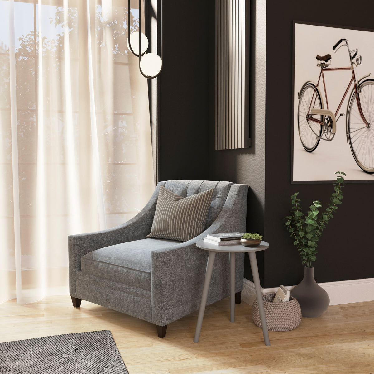 Round Side Table - Grey