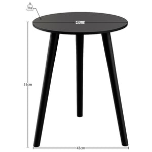 Round Side Table - Black