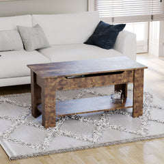 Lift Up Coffee Table - Dark Wood