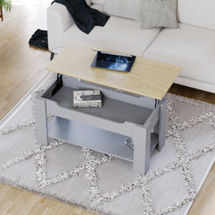 Lift Up Coffee Table - Oak & Grey