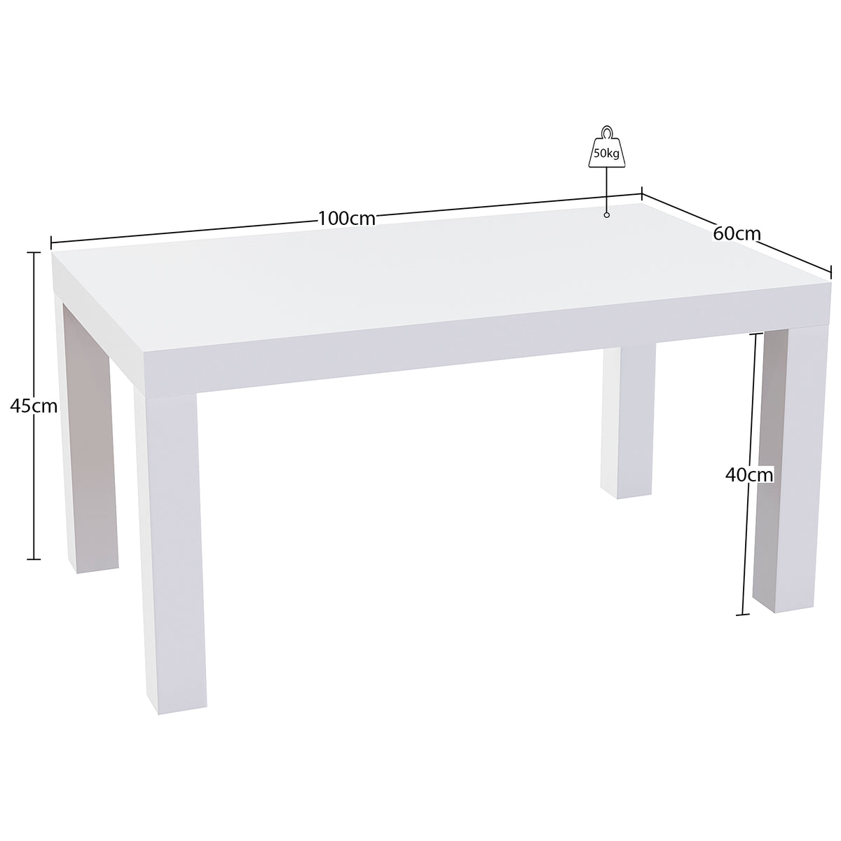 Beeston Coffee Table - White