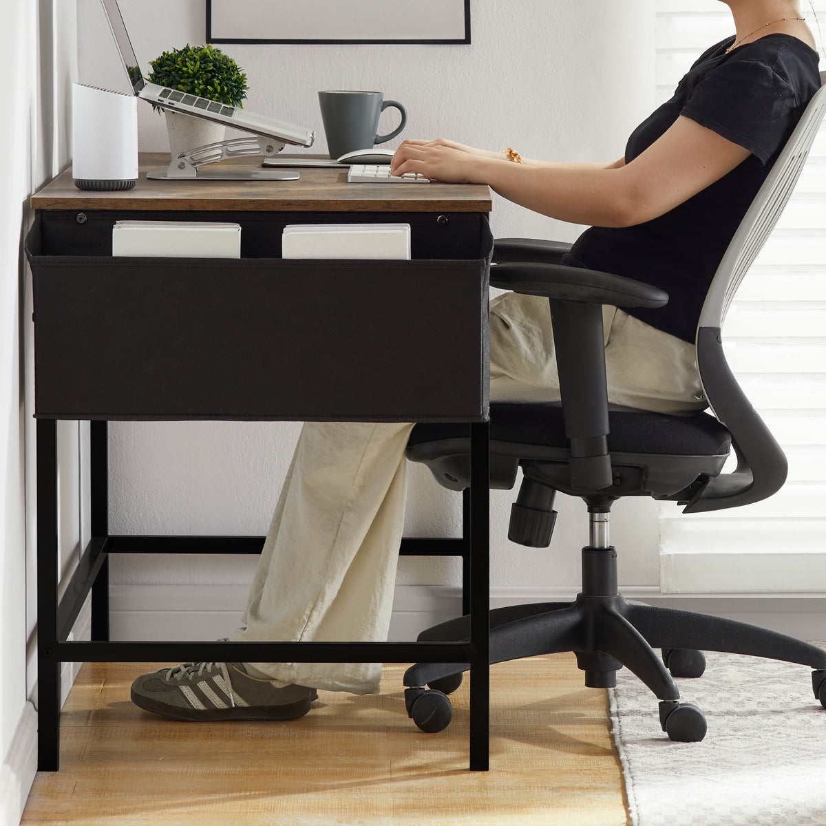 Brooklyn Large Computer Desk - Dark Wood
