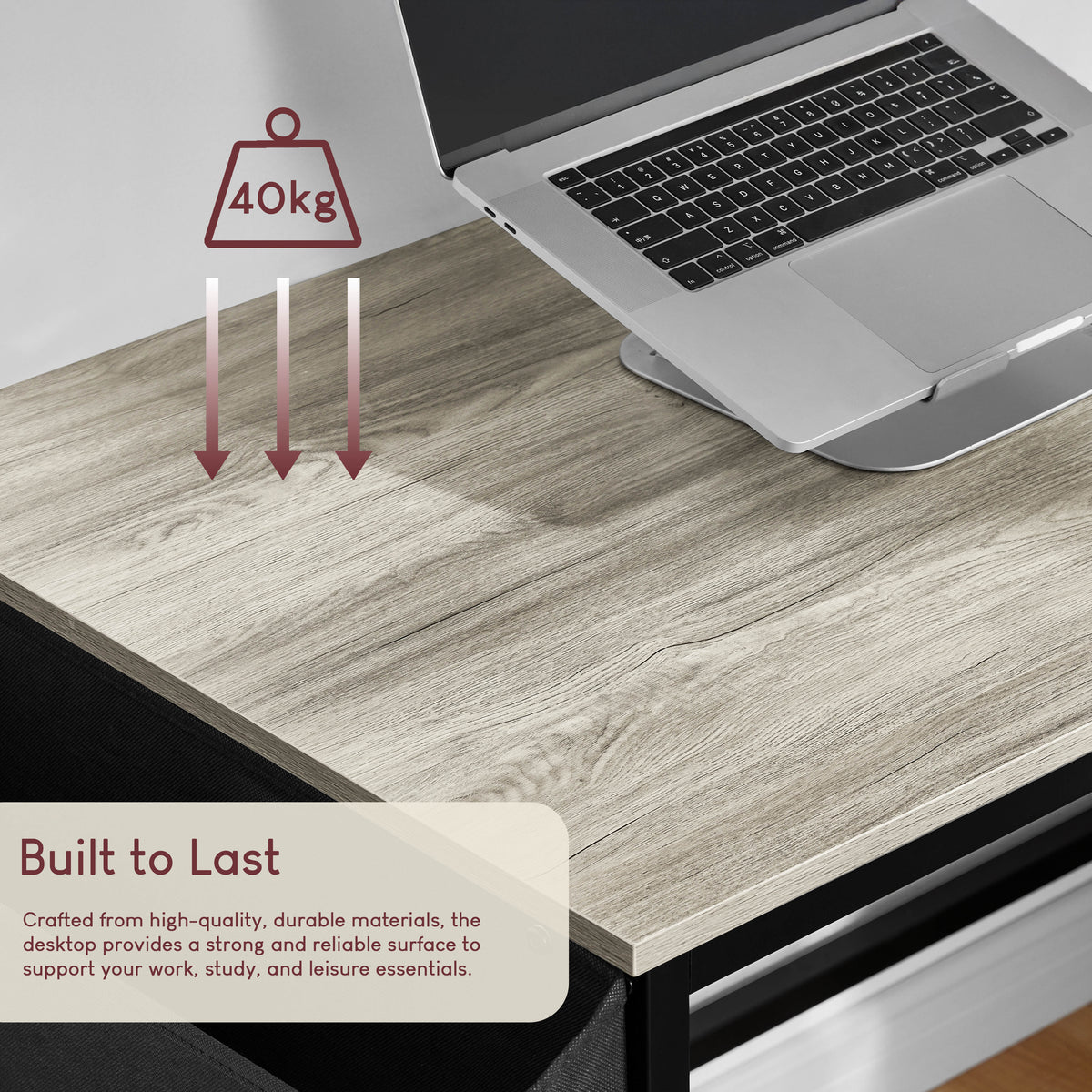 Brooklyn Large Computer Desk - Grey