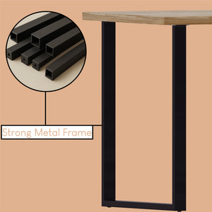 4-Seater Dining Table With U Shape Legs, Oak