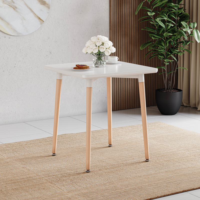 Batley 2-Seater Square Dining Table - White
