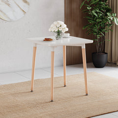 Batley 2-Seater Square Dining Table - White
