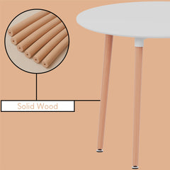Batley 4-Seater Round Dining Table - White