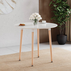 Batley 4-Seater Round Dining Table - White