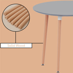 Batley 4-Seater Round Dining Table - Grey