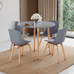 Batley 4-Seater Round Dining Table - Grey