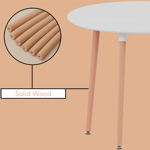 Batley 3-Seater Round Dining Table - White