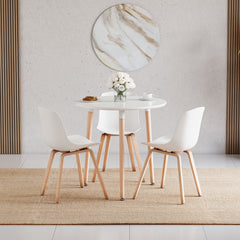 Batley 3-Seater Round Dining Table - White