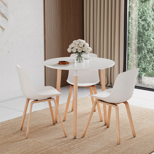 Batley 3-Seater Round Dining Table - White