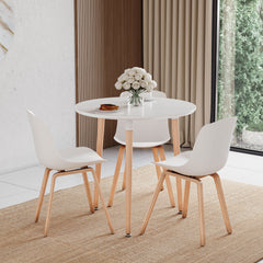 Batley 3-Seater Round Dining Table - White