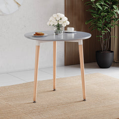 Batley 3-Seater Round Dining Table - Grey