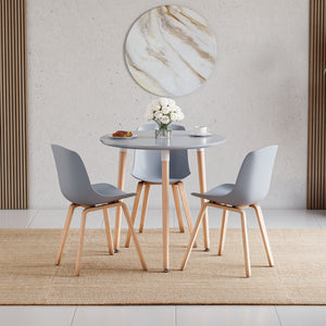 Batley 3-Seater Round Dining Table - Grey