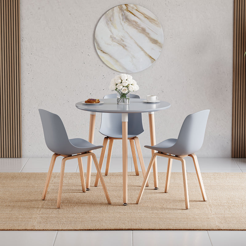 Batley 3-Seater Round Dining Table - Grey