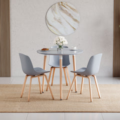 Batley 3-Seater Round Dining Table - Grey