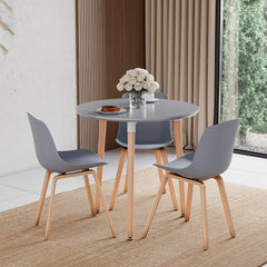 Batley 3-Seater Round Dining Table - Grey