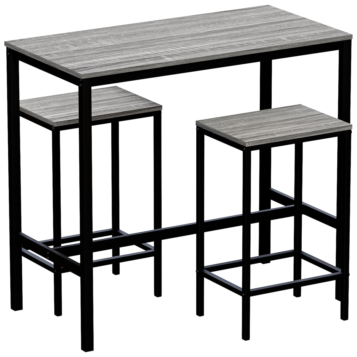 Roslyn 2-Seater Bar Table Set - Grey