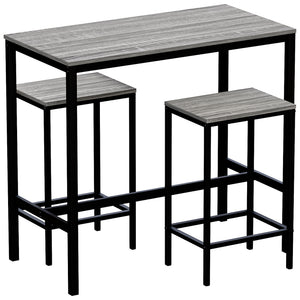 Roslyn 2-Seater Bar Table Set - Grey