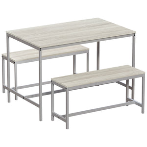 Roslyn 4-Seater Dining Table With Bench Set - Oak
