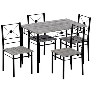 Roslyn 4-Seater Dining Set - Grey