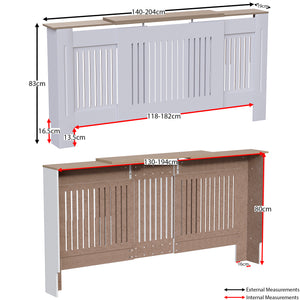 Arlington Adjustable Radiator Cover - White