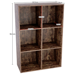 Durham 6-Cube Storage Unit - Dark Wood