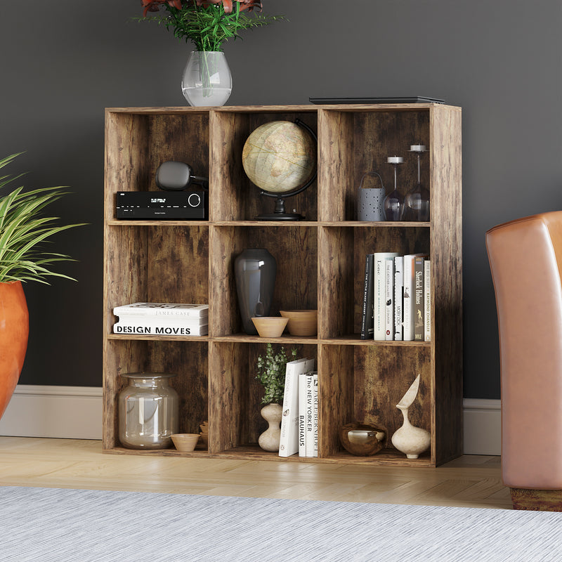 Durham 9-Cube Storage Unit - Dark Wood