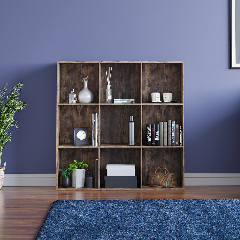 Durham 9-Cube Storage Unit - Dark Wood