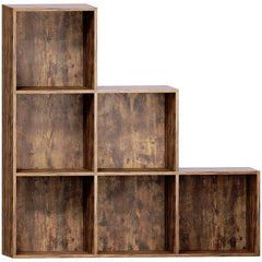 Durham 6-Cube Staircase Storage Unit - Dark Wood