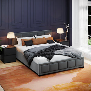 Vanita King Size Fabric Bed, Dark Grey UKFR