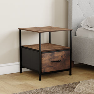 Chorley 1 Drawer Fabric Drawer Chest, Rustic Brown