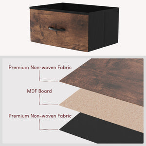 Chorley 6 Drawer Fabric Drawer Chest, Rustic Brown