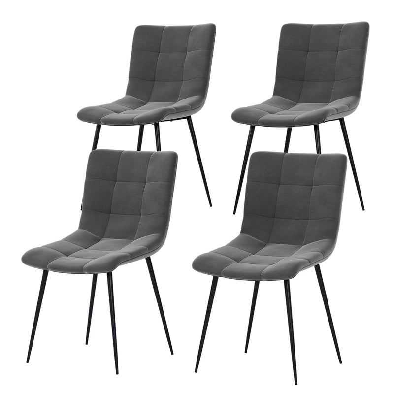 Richton Set Of 4 Fabric Dining Chairs, Grey