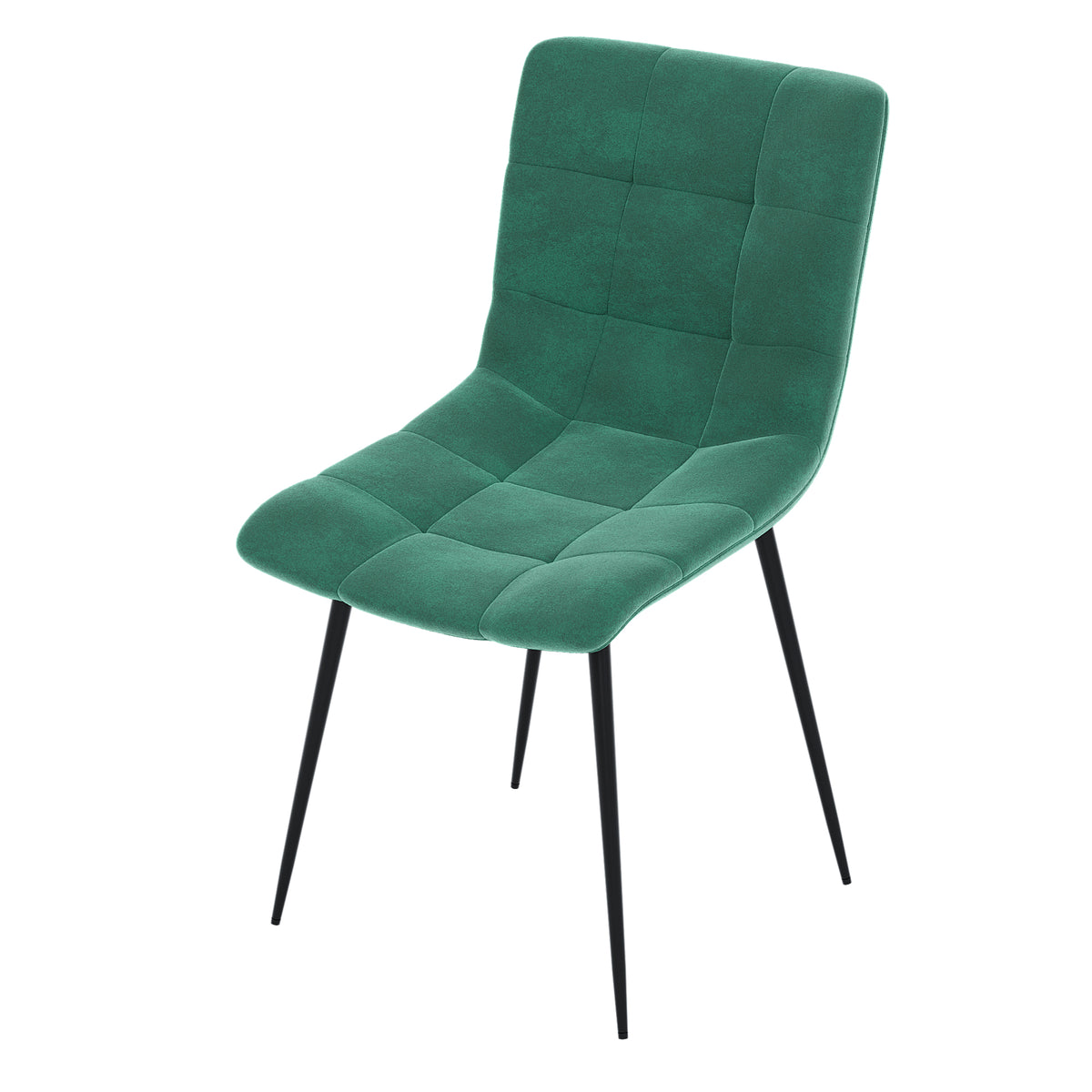Richton Set Of 4 Fabric Dining Chairs, Green