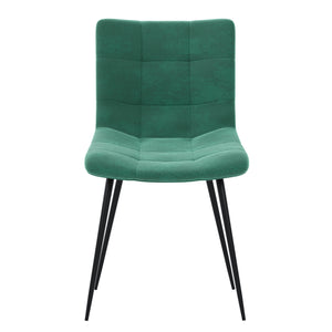 Richton Set Of 4 Fabric Dining Chairs, Green