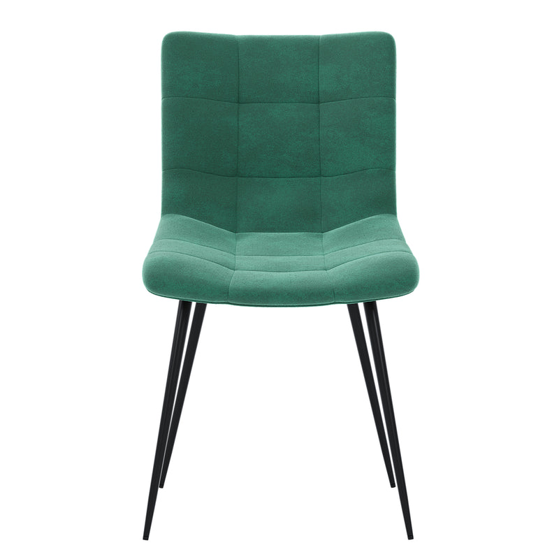 Richton Set Of 6 Fabric Dining Chairs, Green