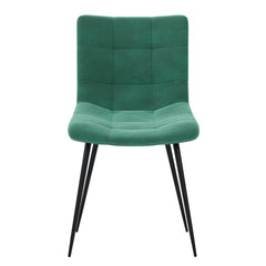 Richton Set Of 6 Fabric Dining Chairs, Green