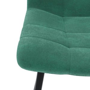 Richton Set Of 4 Fabric Dining Chairs, Green