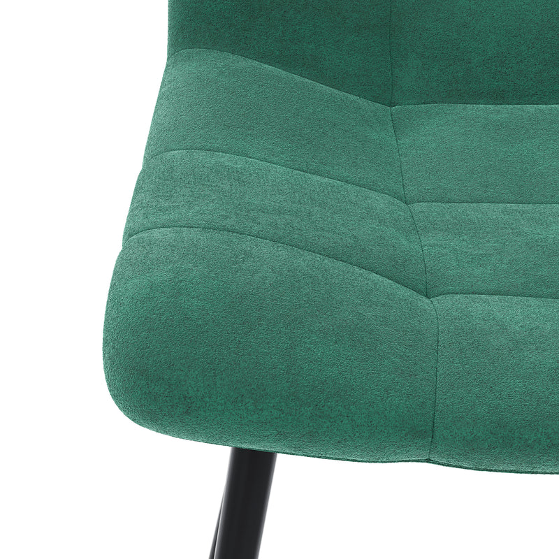 Richton Set Of 6 Fabric Dining Chairs, Green