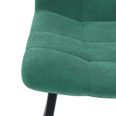 Richton Set Of 6 Fabric Dining Chairs, Green