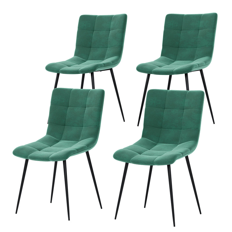 Richton Set Of 4 Fabric Dining Chairs, Green