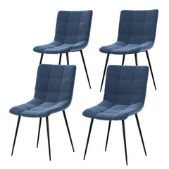 Richton Set Of 4 Fabric Dining Chairs, Blue