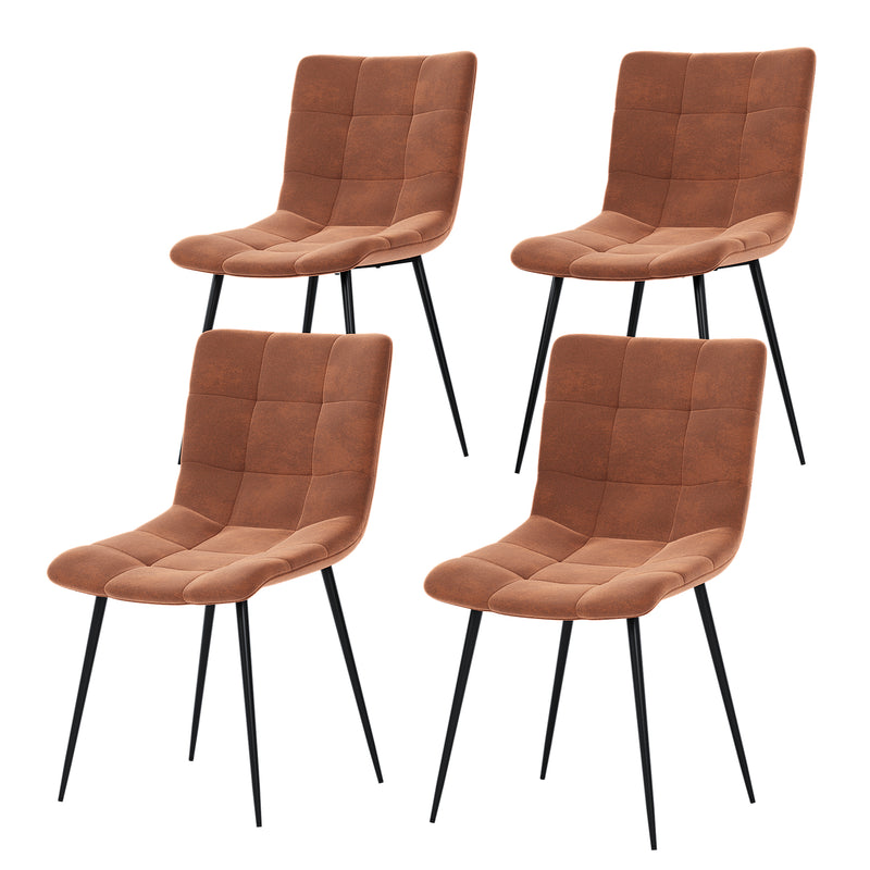 Richton Set Of 4 Fabric Dining Chairs, Orange